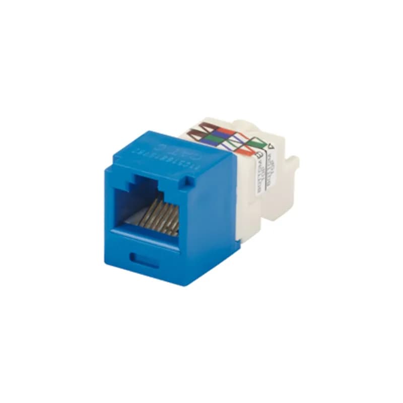 The Mini-Com Cat 6 UTP RJ45 TP Jack Module is designed to terminate 4-pair, 22-26 AWG twisted pair cable. Each module is 100% factory tested to exceed industry standard performance requirements. Each jack is individually serialized for traceability and is compatible with Mini-Com Modular Patch Panels and Faceplates.