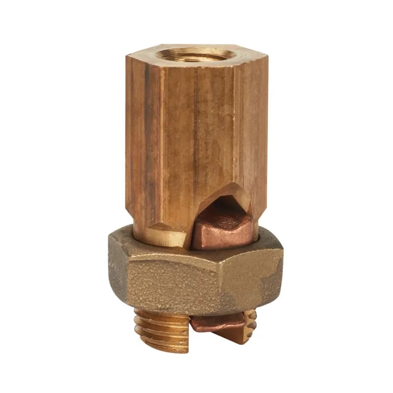 Bronze, service post connector, female, one cable, type SPF1. 1/0 STR - 4/0 STR.