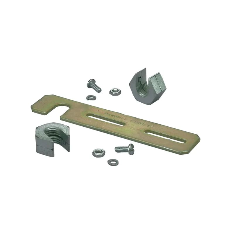 Used for supporting the 2x2 and 4x4 Fiber-Duct Systems from existing threaded rod installations. Bracket is secured to threaded rod with two split nuts. Contains hardware for attaching to threaded rods and hardware for mounting channel to bracket. For 12mm Threaded Rod.
