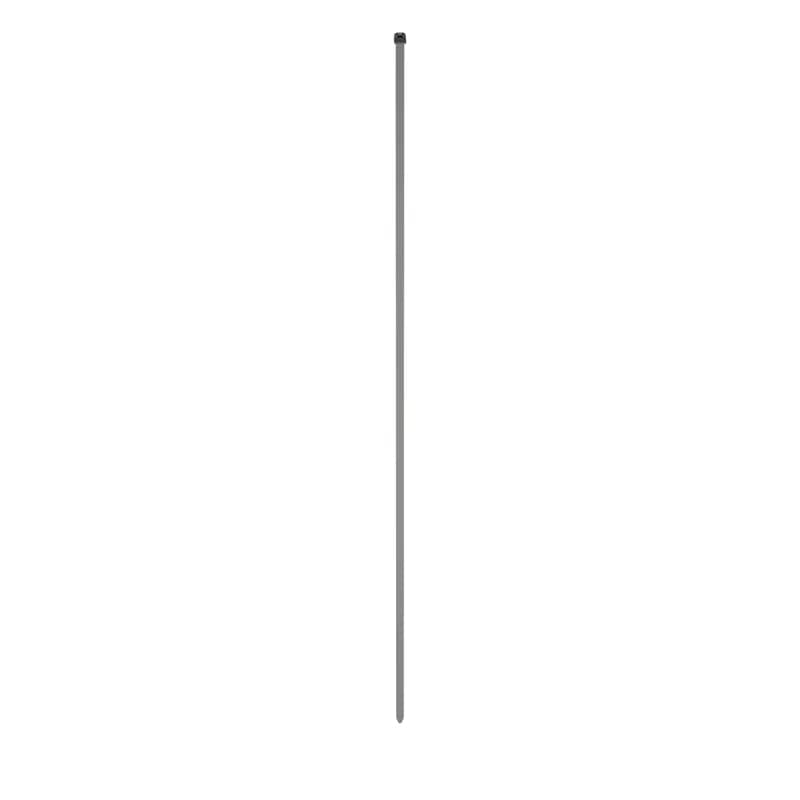 Panduit DT14EH-L0 Dura-Ty  Cable Ties are weather, chemical, and UV-resistant for harsh outdoor power and communications applications. The durable locking mechanism, complete with double stainless steel locking barbs, provides a consistent, reliable connection and high-impact resistance and strength. Extra-Heavy cross section, 48.0  (1219mm) length, are made of Weather Resistant Acetal. They are black in color and come in packages of 50.