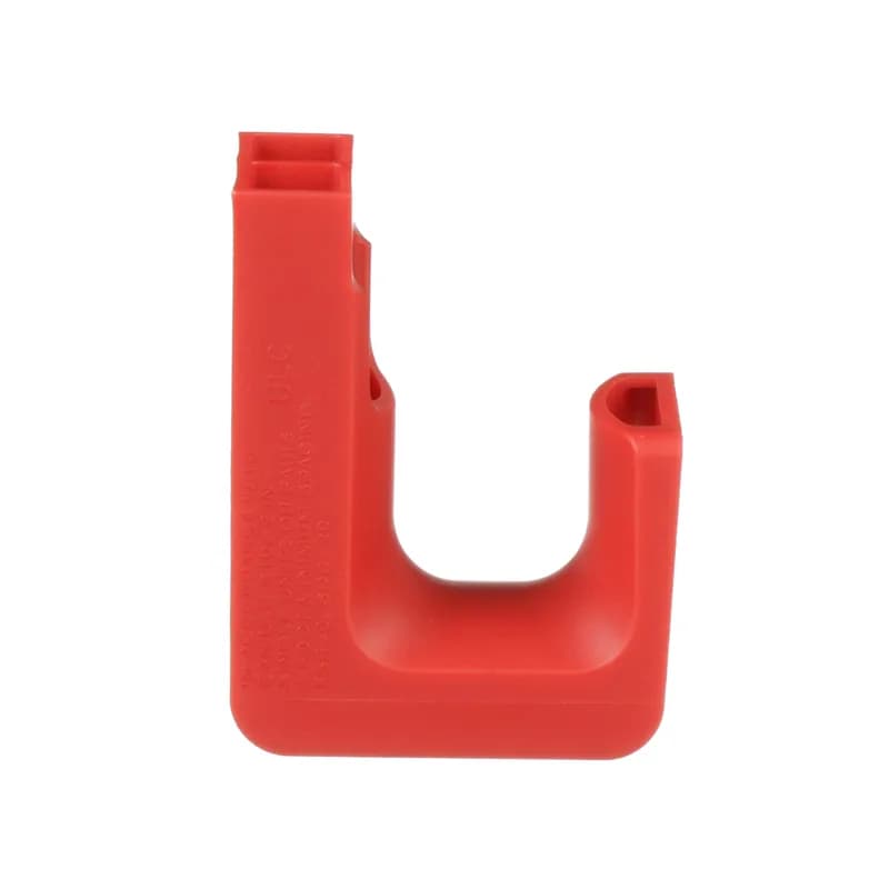 J-PRO Cable support system, for wall mount applications, one 1/4 (M6) mounting hole for user supplied screw, 0.75 (19.0mm) max. bundle capacity, nylon 6.6 with metal attachments, red, 50 pc. package quantity.
