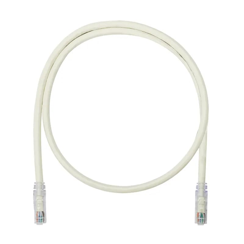 The TX6A Cat 6A UTP Patch Cord is constructed of 24 AWG, unshielded, twisted pair, stranded, CM cable with enhanced performance modular plugs. The patented tangle free latch prevents snags and provides easy release saving time on frequent moves, adds, and changes. The patch cord s slender strain relief boot provides easy access in high-density applications. The patch cord is 5 feet in length and off white.