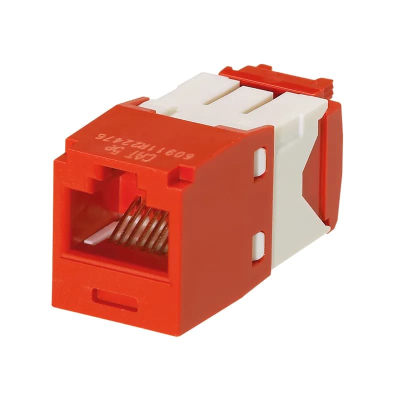The Mini-Com Cat 5e UTP RJ45 TG Jack Module is designed to terminate 4-pair, 22-26 AWG twisted pair cable. Each module is 100% factory tested to exceed industry standard performance requirements. TG style termination eliminates the need for a termination tool. Each jack is individually serialized for traceability and is compatible with Mini-Com Modular Patch Panels and Faceplates.