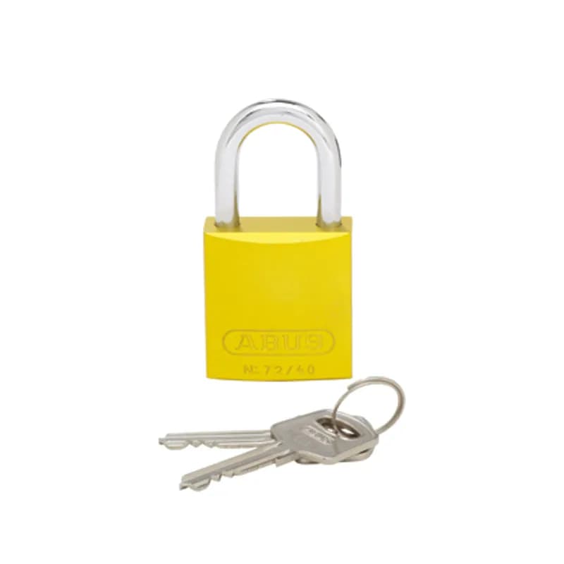 Panduit PSL-7YL - Aluminum body padlock, 1.06" shackle, yellow.