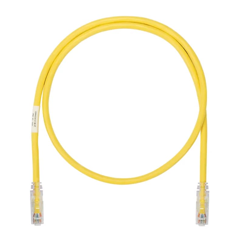 Category 6A (SD), 10 Gb/s UTP patch cord with TX6A 10Gig Modular Plugs on each end. Yellow, 14 ft.