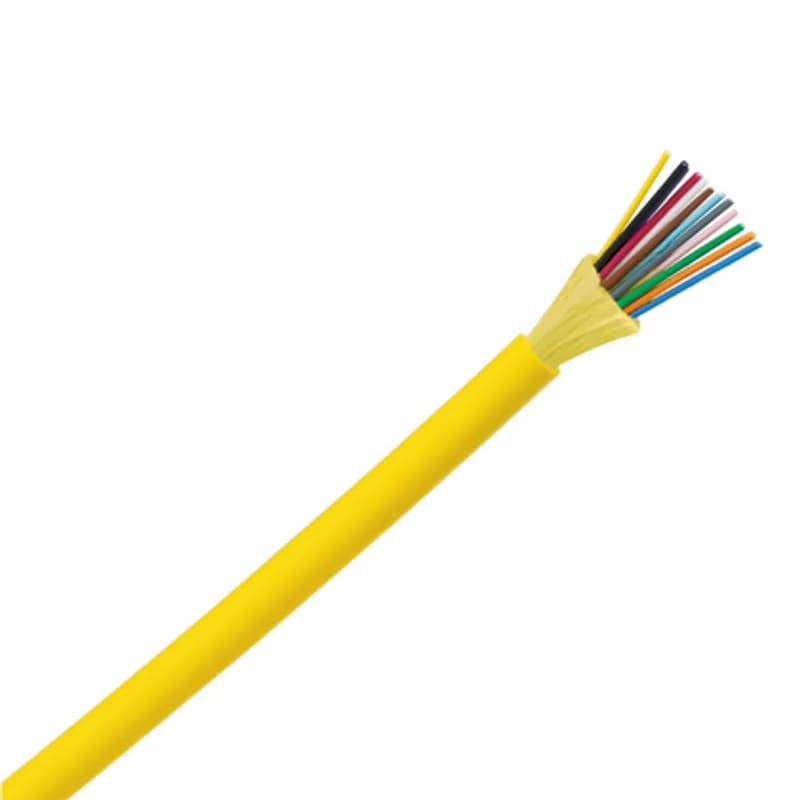9um OS2 36 Fiber Indoor Distribution Cable, Plenum (OFNP), 900um Buffered Fibers