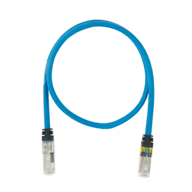 Panduit PVQ-ES6X10MWH - 10Gig STP Enhanced Interconnect Patch Cord for use with PanView iQ Patch Panel, dual rated, 10.0 m, White.