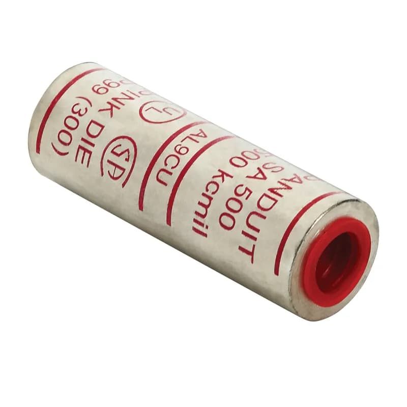 Panduit SA4-XR - Aluminum Compression Splice, Tin Plated, #4 AWG