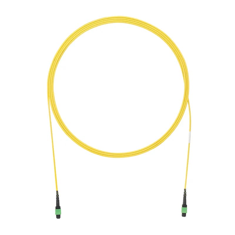 Panduit F98RPGNGNANF059 - OS2 8 fiber, Interconnect, Plenum, MPO Female to MPO Female, Method A, Std IL,59 Feet, Yellow