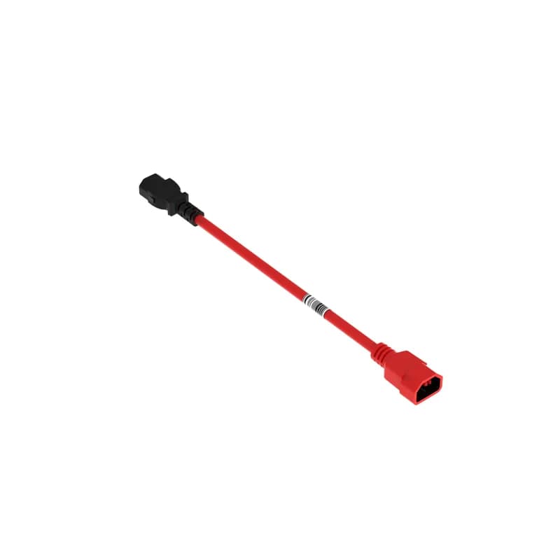 Panduit LPCA04X - The PDU locking power cord is IEC C14 to IEC C13. It is 6 feet (1.8m) long. The power cord is red and includes 10 per package.