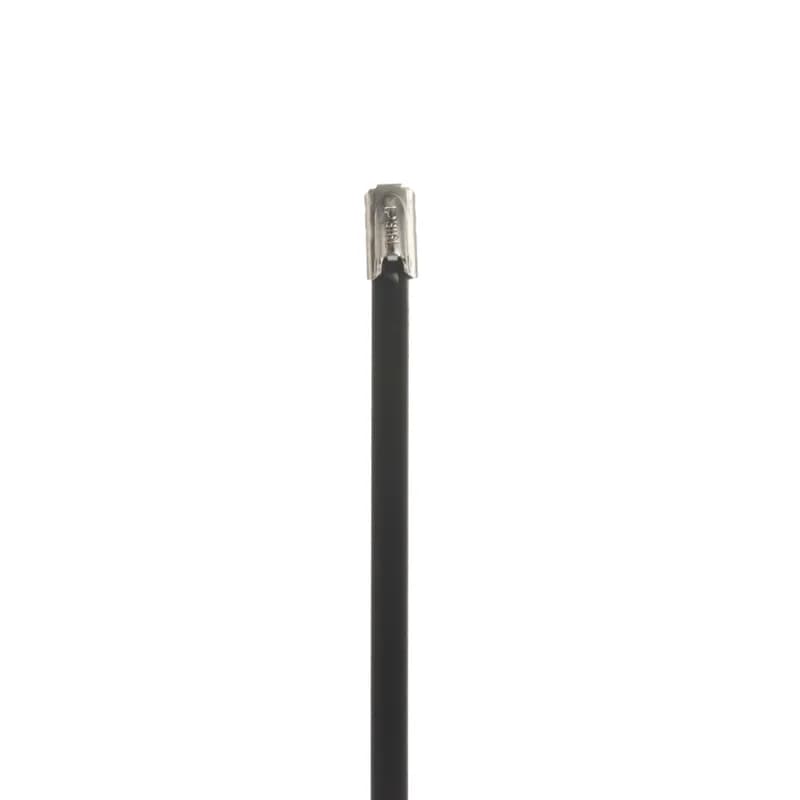 Panduit IMLTFC203H-L6L - StrongHold IMLTFC203H-L6L Fully Coated Metal Locking Ties are suitable for a variety of environments, from general purpose applications all the way to chemical plants and refineries the StrongHold IMLTs are strong enough to withstand the most corrosive environments. Heavy, 26.8" (679mm) length, 0.010" (0.25mm) thick. For indoor/outdoor use, made of 316L stainless steel, fully coated, are black in color, and come in packages of 50.