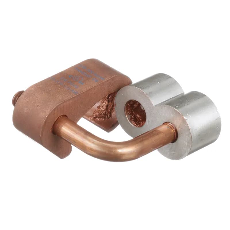 Panduit GCC8-5/8-500TP - Tin Plated Grounding "8x6" Style Cross Connector, 5/8" Rod (15.9mm), 250 - 500 kcmil (120-240mm2) Copper Cable