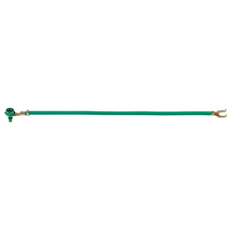 Ground Bonding Pigtail, #12 AWG Stranded Wire, 8" length, Ring Terminal terminated to one end of wire and flanged spade terminal terminated to opposite end, GSH, #10-32 Bonding Screw Included