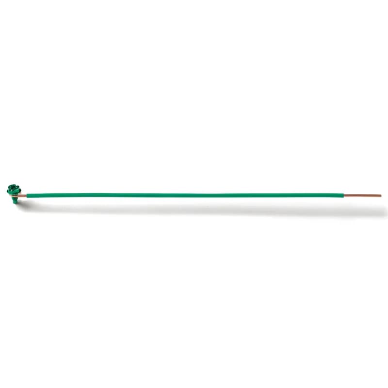 Ground Bonding Pigtail, #12 AWG Solid Wire, 10" length, one end of wire strip to 1" length, GSH, #10-32 Bonding Screw Included