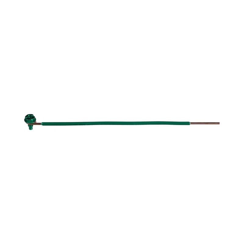 Ground Bonding Pigtail, #12 AWG Solid Wire, 6.5" length, one end of wire strip to 1" length, GSH, #10-32 Bonding Screw Included