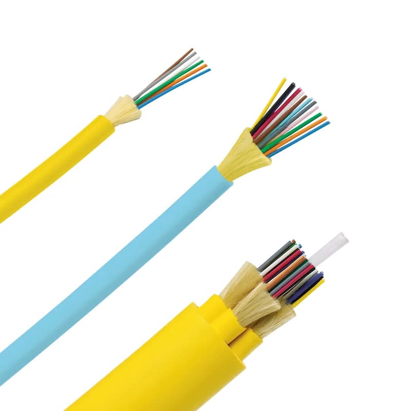 The 24 fiber indoor distribution cable is OS2, Low Smoke Zero Halogen (LSZH) rated and features 900 m buffered fibers.