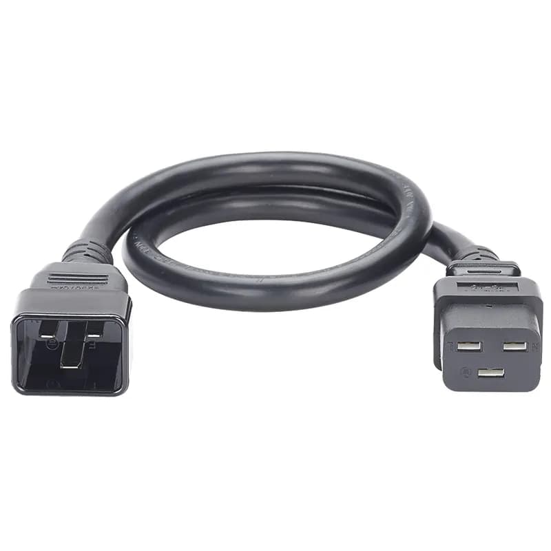 Non-Locking IT Power Cord, IEC C20 to IEC C19, 6 feet (1.8m), 10 Pack, Black.