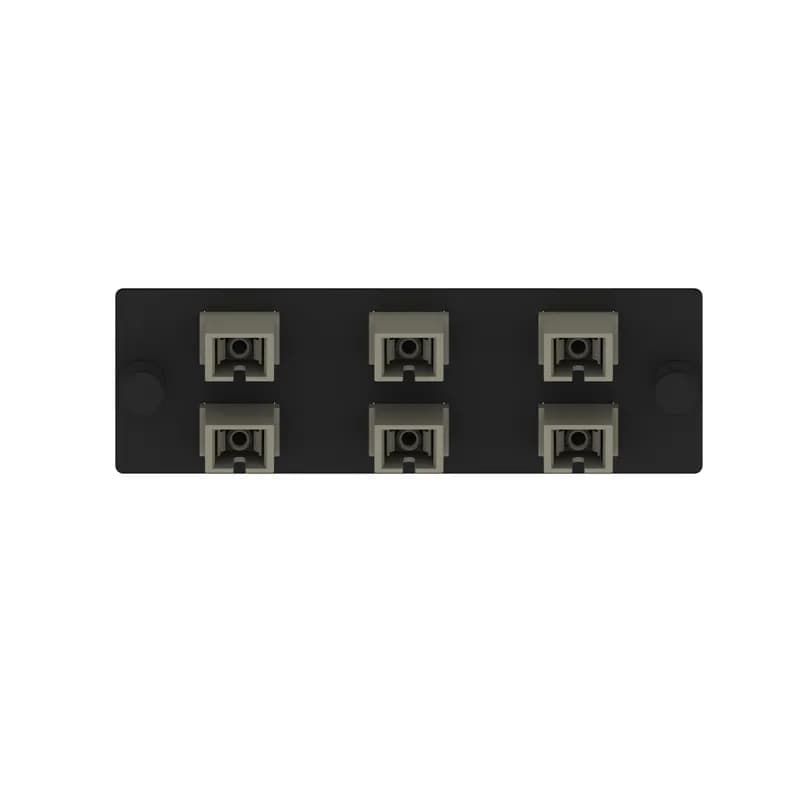 Panduit FAP6WEISCZ - The Opticom  SC fiber adapter panel is OM1 and is loaded with 6 SC simplex fiber optic adapters. The fiber optic adapters are electric ivory with zirconia split sleeves.