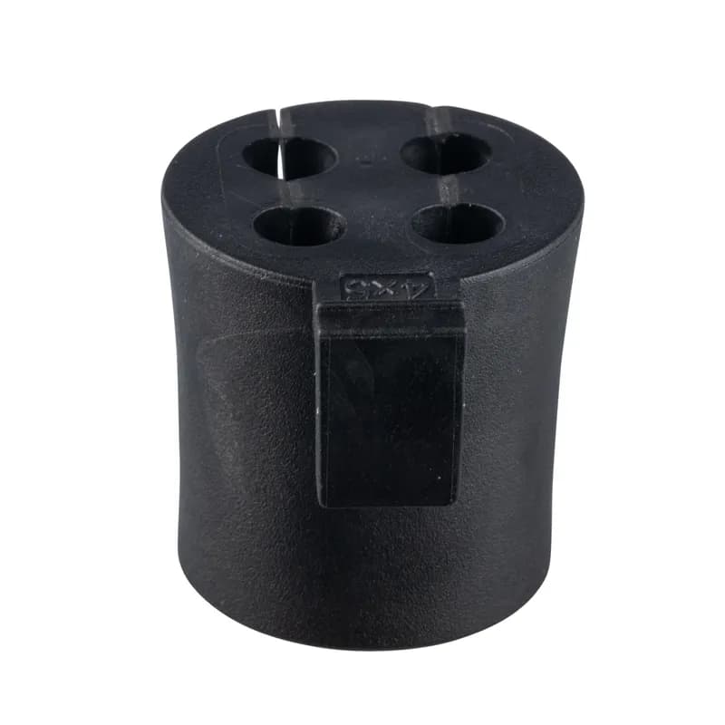 The Cable Entry Systems offer a safe, organized method to transition cable and hoses through enclosures and electrical equipment, providing strain relief while maintaining IP/NEMA ingress sealing ratings. The CEG-05X4 is a medium Cable Entry Grommet with four openings and is for cable diameters 0.20" (5.1 mm) to 0.24" (6.1 mm). Color is Black TPE and the Standard Package Quantity is 4 PC.