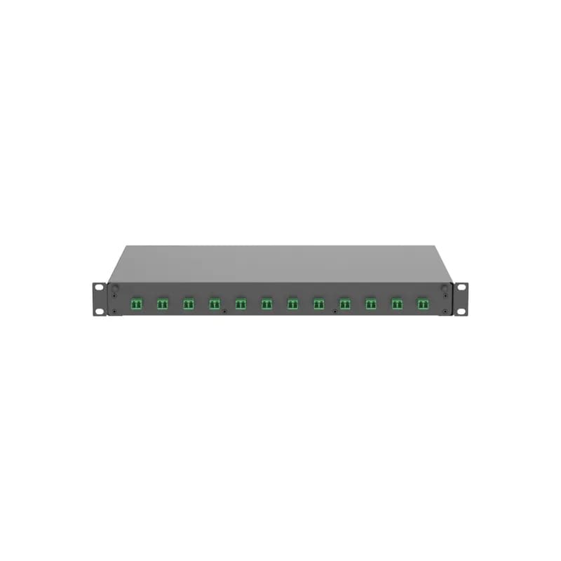 Panduit FD1W12AGDLCZ - The fiber drawer is pre-loaded with 12 APC green duplex LC adapters with zirconia sleeves. It is black powdered coated steel and measures 1.73 inches H x 17.5 inches W x 12.1 inches D (44mm x 445mm x 308mm)