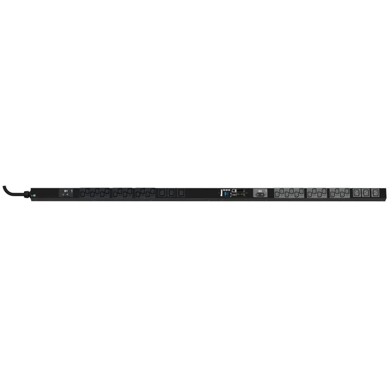 Panduit P34D41M - This Panduit G5 Monitored Input PDU features (28) C13 and (6) C19 outlets. It is a 32 amp, 230 V, single phase PDU with an IEC 60309 2P+E 6h 32A (IP44) input plug and a 10 foot (3m) power cord.