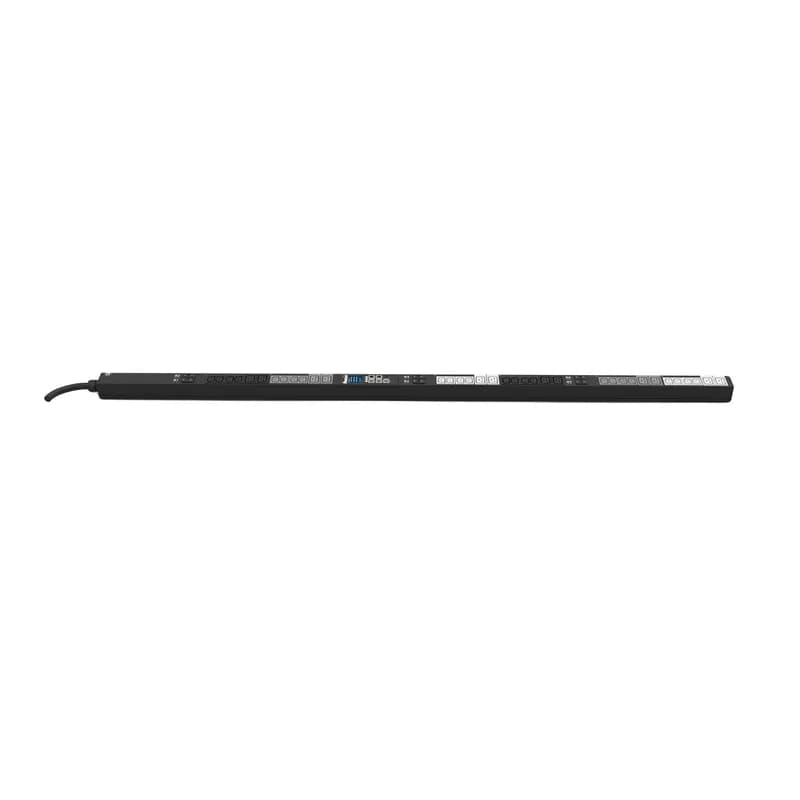 This Panduit Monitored Input PDU is designed for comprehensive power distribution and monitoring, featuring (24) C13 and (12) C19 outlets to cater to a wide array of power needs. With a 32 amp capacity, it operates at 400 V in a three-phase system, ensuring robust and reliable power supply. The PDU is equipped with a 10-foot (3m) cord with IEC 60309 3P+N+E 6h 32A (IP44) input plug, offering a highly secure connection. Ideal for demanding power management applications.