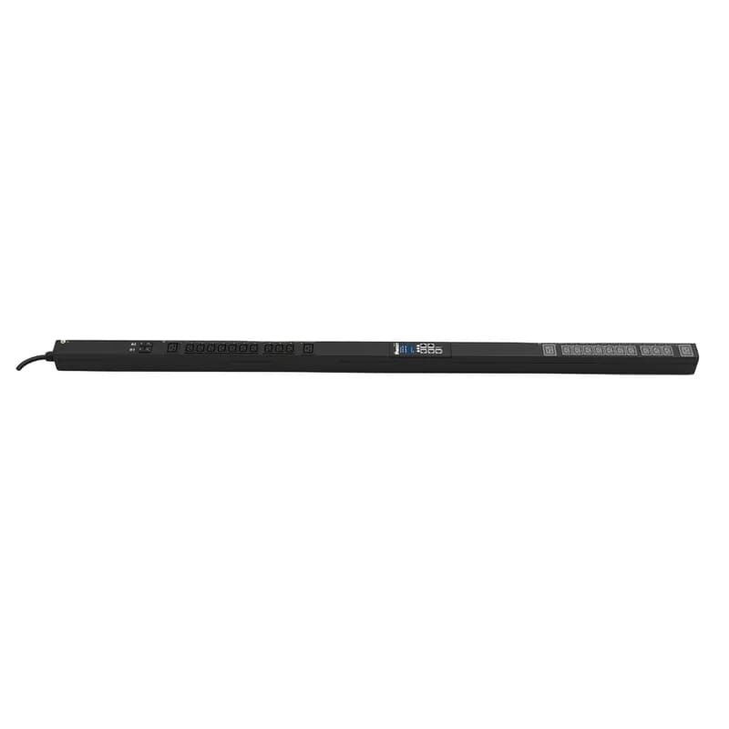 This Panduit Monitored & Switched per Outlet PDU offers advanced management capabilities, featuring (20) C13 and (4) C19 outlets, ideal for a range of devices. It operates with a 32 amp capacity at 230 V in a single-phase system, ensuring efficient and stable power distribution. The PDU is equipped with a 10-foot (3m) power cord and robust IEC 60309 2P+E 6h 32A (IP44) input plug, providing secure and reliable connections. Perfect for environments needing detailed control and monitoring.