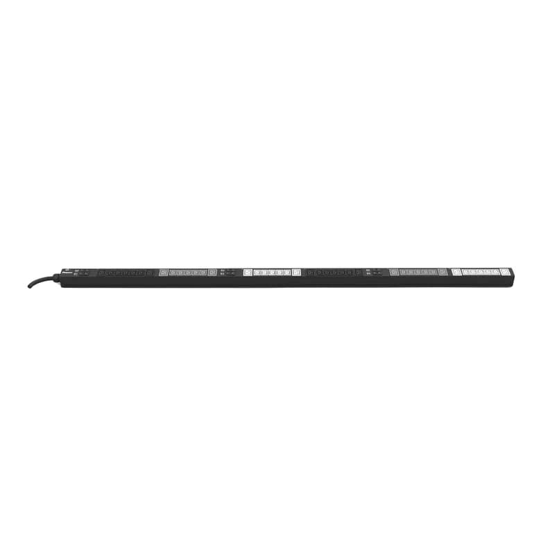 This Panduit Basic PDU is a powerhouse for efficient energy distribution, equipped with (30) C13 and (12) C19 outlets to cater to a wide range of power needs. It operates with a substantial 32 amp capacity at 400 V in a three-phase system, ensuring robust performance. The PDU features a sturdy IEC 60309 3P+N+E 6h 32A (IP44) input plug and the 10-foot (3m) power cord provides flexibility in setup, making this PDU ideal for high-demand environments.