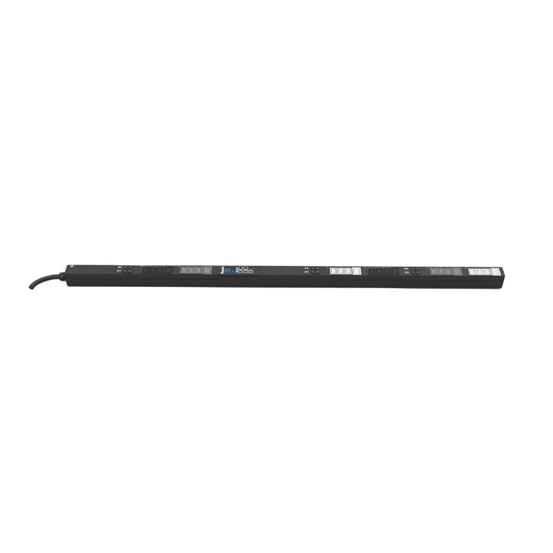 This Panduit Monitored Per Outlet PDU is crafted for comprehensive power management, featuring (18) C13 and (6) C19 outlets for a wide range of devices. It operates with a 32 amp capacity at 400 V in a three-phase system, ensuring robust and efficient power distribution. The PDU includes a 10-foot (3m) power cord and a secure IEC 60309 3P+N+E 6h 32A (IP44) input plug, providing durable and reliable connections. Ideal for environments where detailed per-outlet monitoring is crucial.