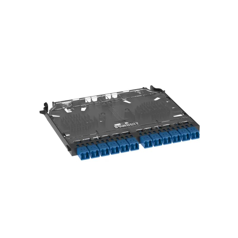 HD Flex LC FAP Cassette; 12-port Duplex LC Singlemode Adapters in Blue with Zirconia Sleeves (LC Pigtails not included)