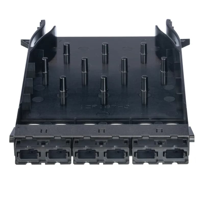 Panduit FHMP-6M-ABL - Opticom Base 16  6 Port Fiber Adapter Panel MPO-16 Key-up to Key-down (black Adapters)