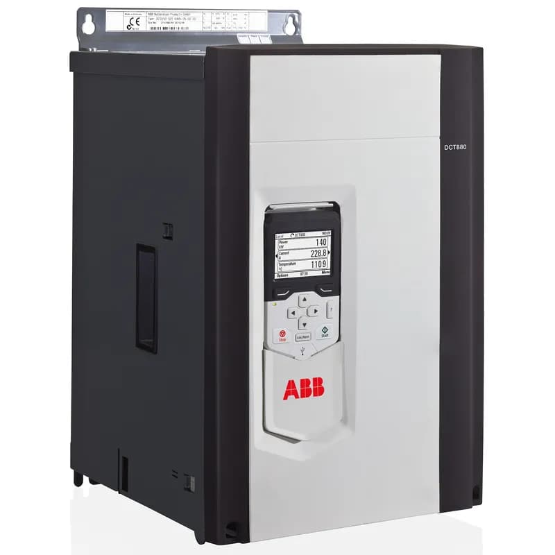 DCT880 DC Drive, 2-480 VAC, 500 VDC In, 281 kW, 325A, Type OPEN, 1.1 overload, Assistant Standard, HxWxD 18.35x10.63x12.4 in, Wall, Internal UP Fuses (built-in) each leg