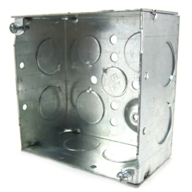 ABB - Installation Products 52171 3/4-30 - Square Box, 30.3 Cubic Inches, 4 Inch Square x 2-1/8 Inches Deep, 3/4 Inch Knockouts, Pre-Galvanized Steel, Welded Construction, For use with Conduit, pack of 30
