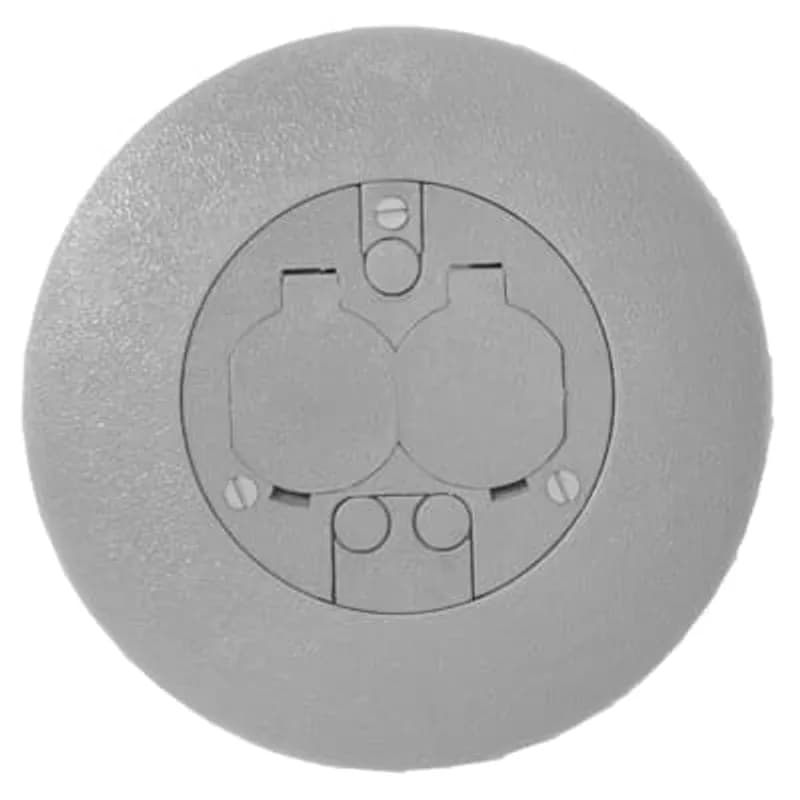Poke-Through Cover, 7 Inch Diameter, Non-Metallic with Gray Finish