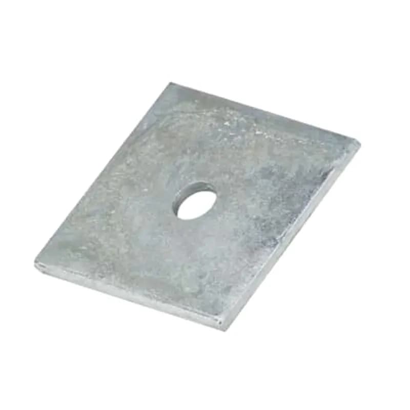 Washer, Square, Size 3 Inches x 3 Inches, Rod Size 1/2 Inch, Hole Size 9/16 Inch, Black Finish Steel