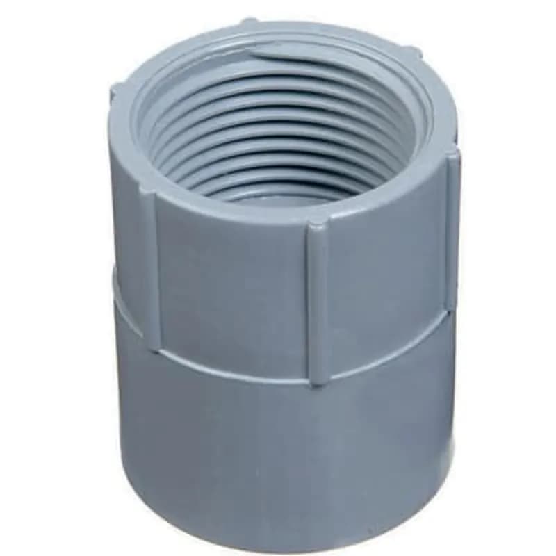 ABB - Installation Products E942DRL - Female Adapter, Size 1/2 Inch, Length 1-9/16 Inches, Outer Diameter 1-7/64 Inches, Material PVC, Color Gray, For use with Schedule 40 and 80 Conduit, Pack of 30