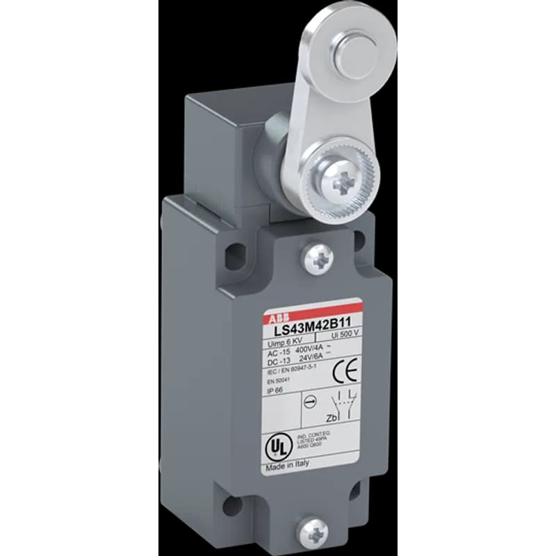 ABB - Electrification LS45M42B11 - LMT SW 40MM 22MM SS ROLLER LVR