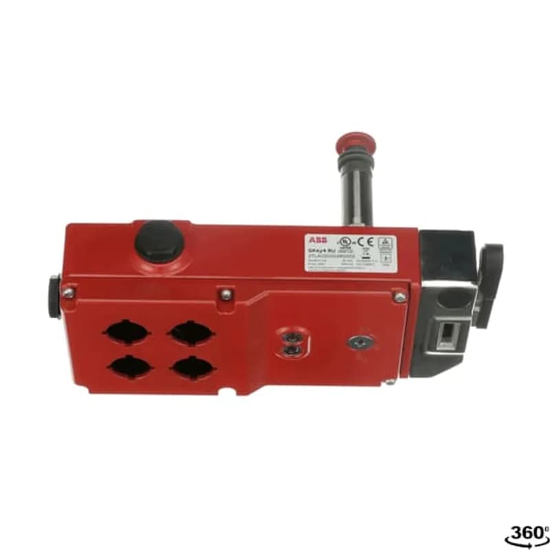 ABB - Electrification 2TLA050304R0002 - Safety lock GKey with 4 positions for pilot devices, die-cast housing, escape release and manual unlock function. Can be mounted on hinged doors and on sliding doors, both on the left and on the right. Delivered with mechanical tongue actuator, RFID actuator, entry cover and screw bit.