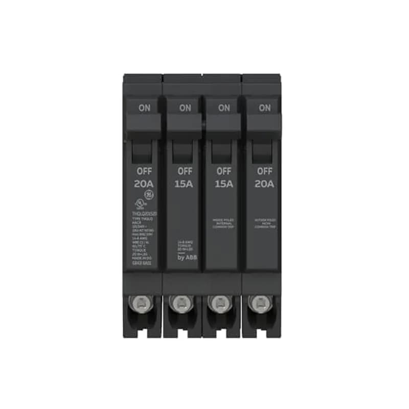 Same panel space, twice the circuits.  Tandems and Quads are code compliant and compatibile with new and existing single phase ABB and GE by ABB PowerMark™ load centers with or without wing stabs.