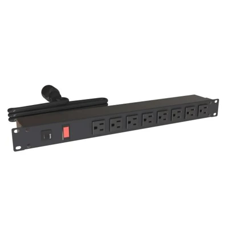 19" RACK MOUNT, 8 REC ON FRONT