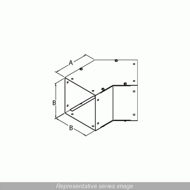 Hammond Manufacturing CWEL1045 - Elbow 45 deg - 10 x 10 - Steel/Gray