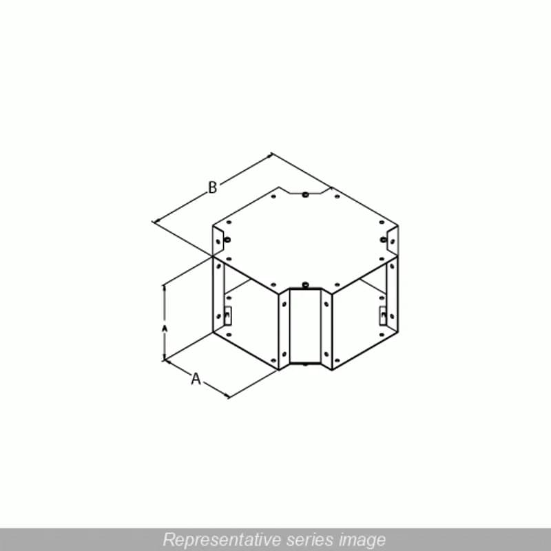 Hammond Manufacturing CWCF12 - Cross Fitting - 12 x 12 - Steel/Gray