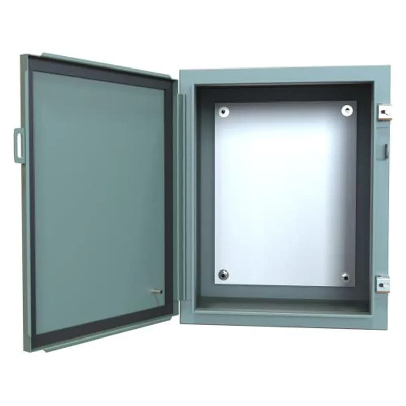 N12 Wallmount Encl w/panel - 20 x 16 x 12 - Steel/Gray