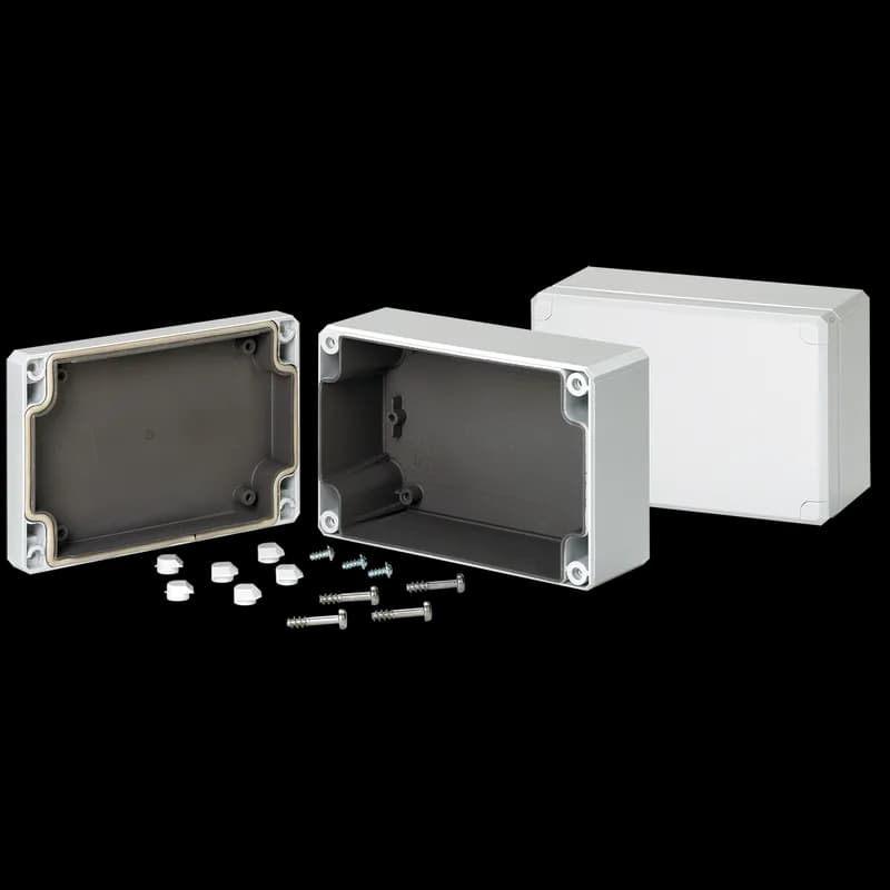 nVent Q1689PCEMC - QLine D EMC Enclosure Type 4X, 160x80x85mm, Light Gray, Polycarbonate