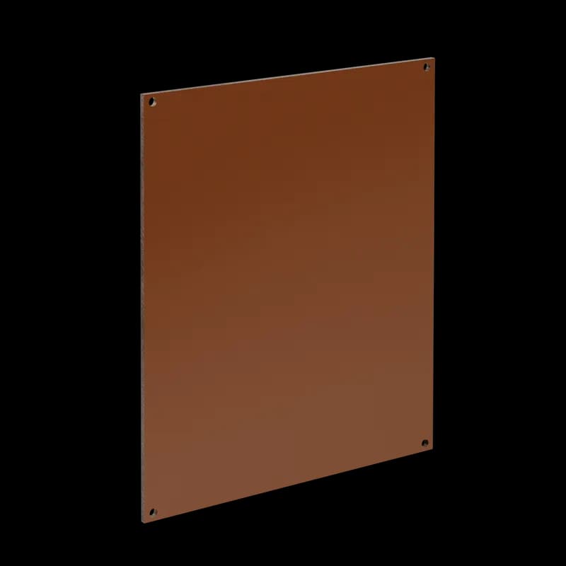 Panel for Junction Box, fits 10x8, Lt Brown, Phenolic Laminate