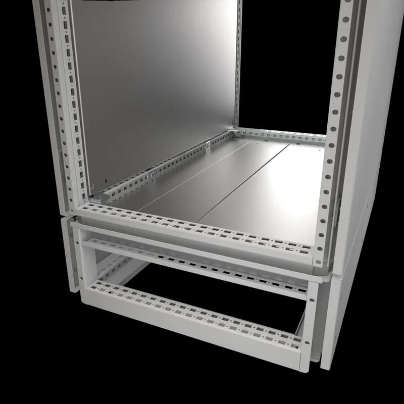 nVent PCU3086R5 - Front/Rear Bottom Frames, PCU, 300x800x600mm, Light Gray, Steel