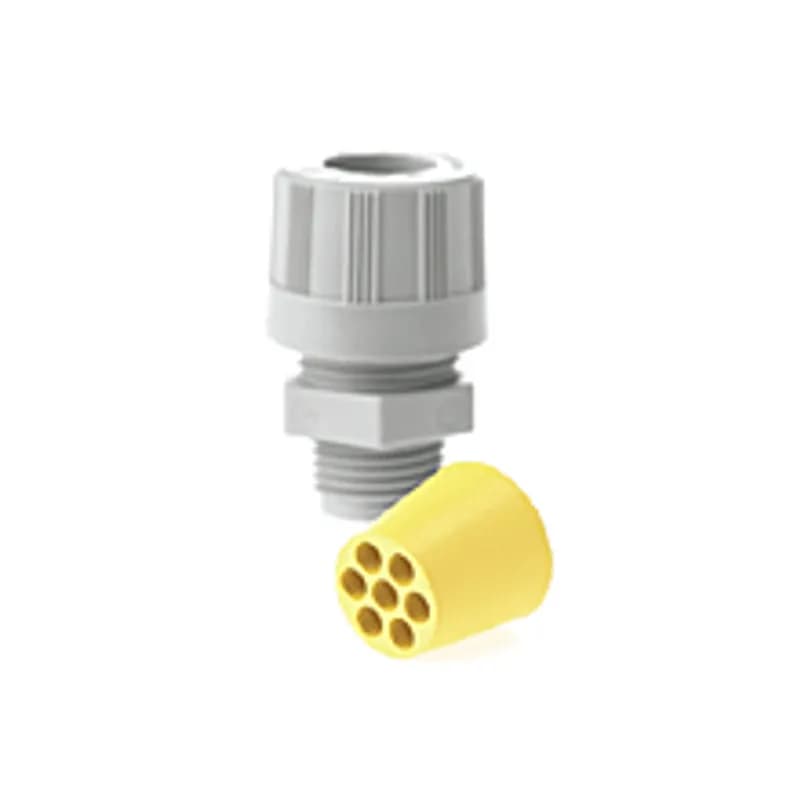 MAX-LOC® Multi-Hole Strain Relief, 1/2" NPT, Straight Male with O-Ring, Cable Diameter 5.72mm (.225")