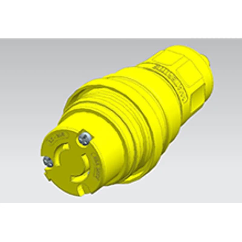 Watertite Extreme Connector for Male Receptacle, 2 Pole/2 Wire, NEMA-L2-20, 250V, F2, Silicone Husk