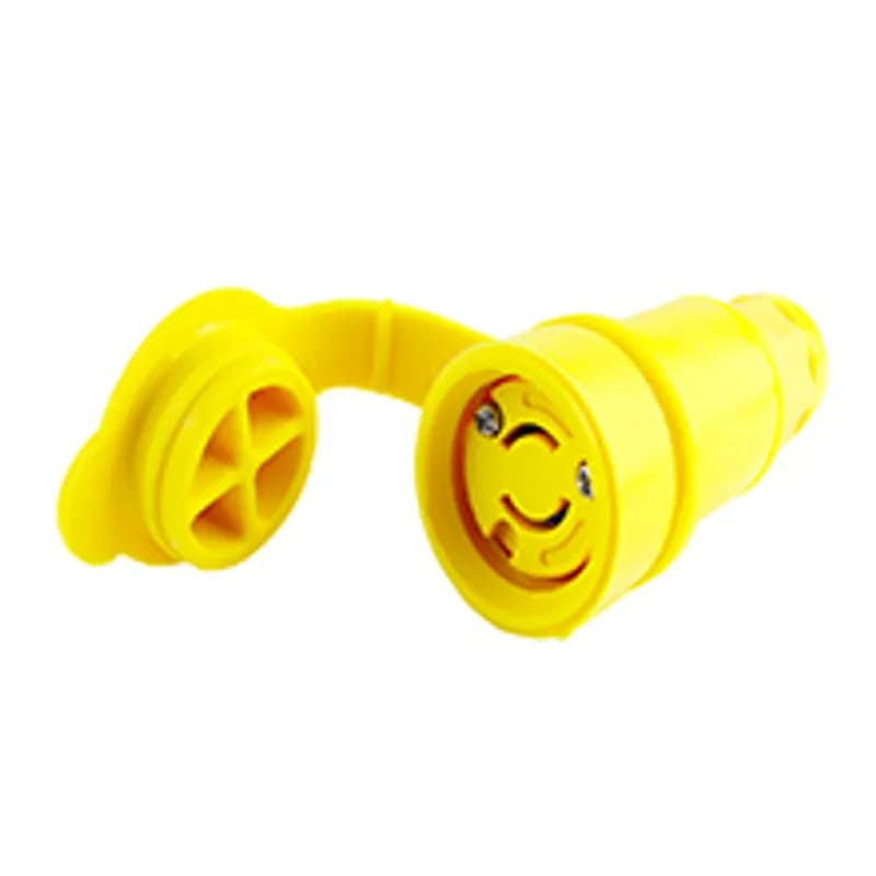 Woodhead 27W07 - Watertite Extreme Receptacle Connector, 2 Pole/2 Wire, NEMA L2-20, 250V, Cord Grip Body Size F2, Silicone Husk
