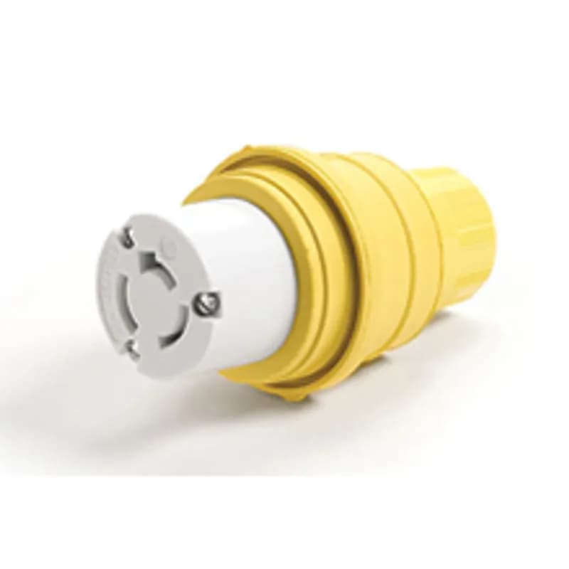 Woodhead 29W47MB - Watertite® Connector for Male Receptacle with Locking Blade, Single Flip Coverplate, 2 Pole/3 Wire, NEMA L5-30, 125V, F4